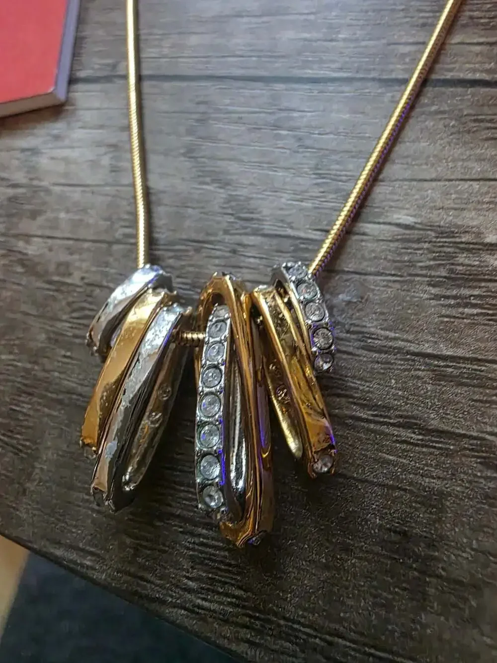 Swarovski Hyperbola Pendant, Mixed Cuts, White, Mixed Metal Finish Necklace - ,